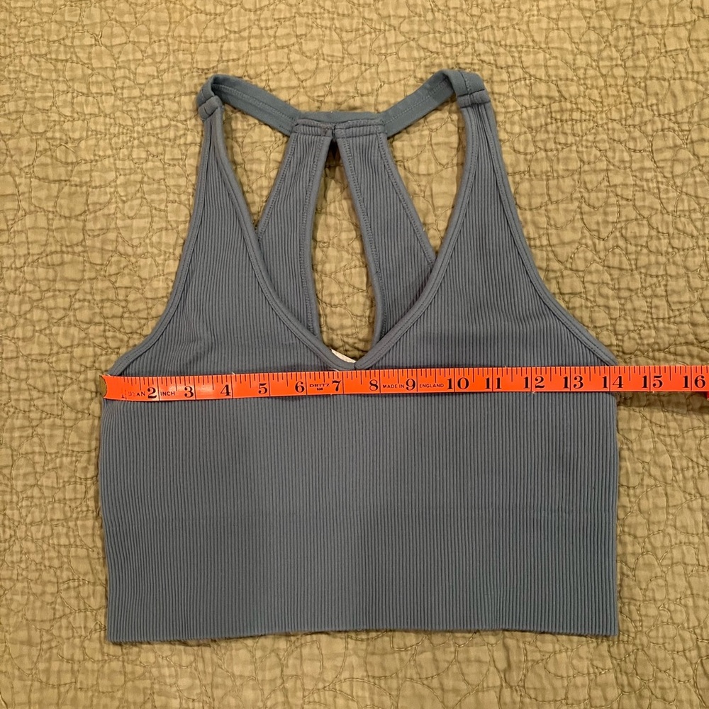 🎉 3/$15 Ribbed V-Neck Racerback Bralette - Blue XL - Picture 6 of 8